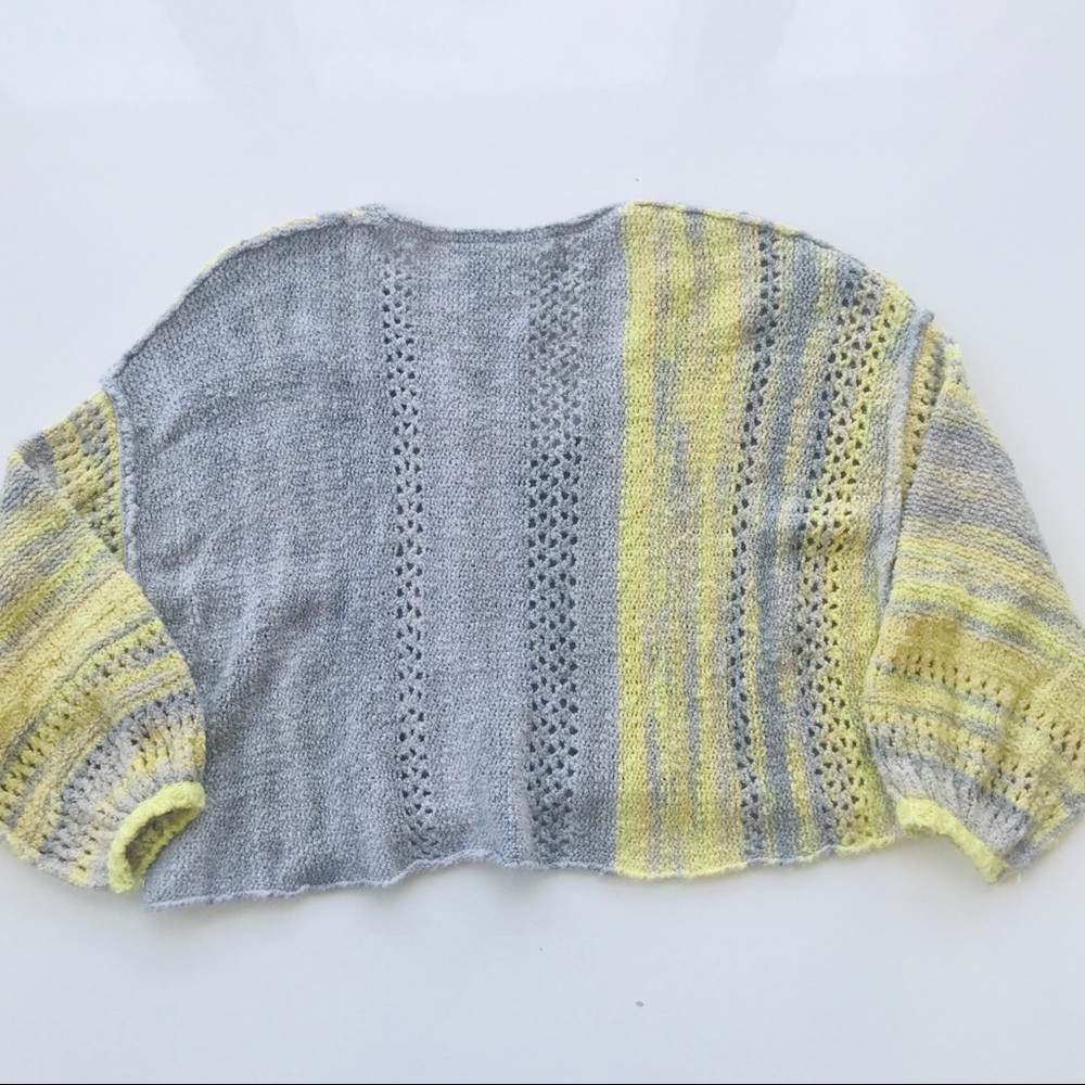 Free People Soft Chunky Crop V neck Sweater Sz XS - Picture 7 of 7